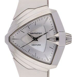 HAMILTON H242511 Ventura Silver SS/leather QZ